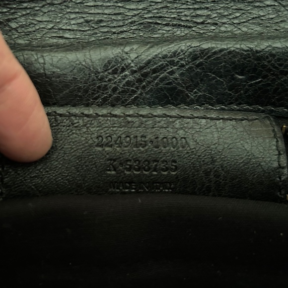 BALENCIAGA Black Lambskin Leather Envelope Clutch Bag 224915 - Picture 10 of 11